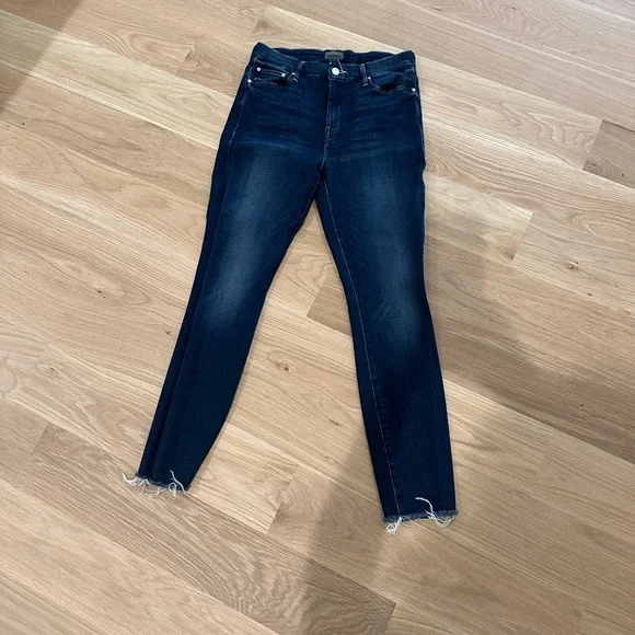 Mother the looker high waisted ankle gray jeans size 28
